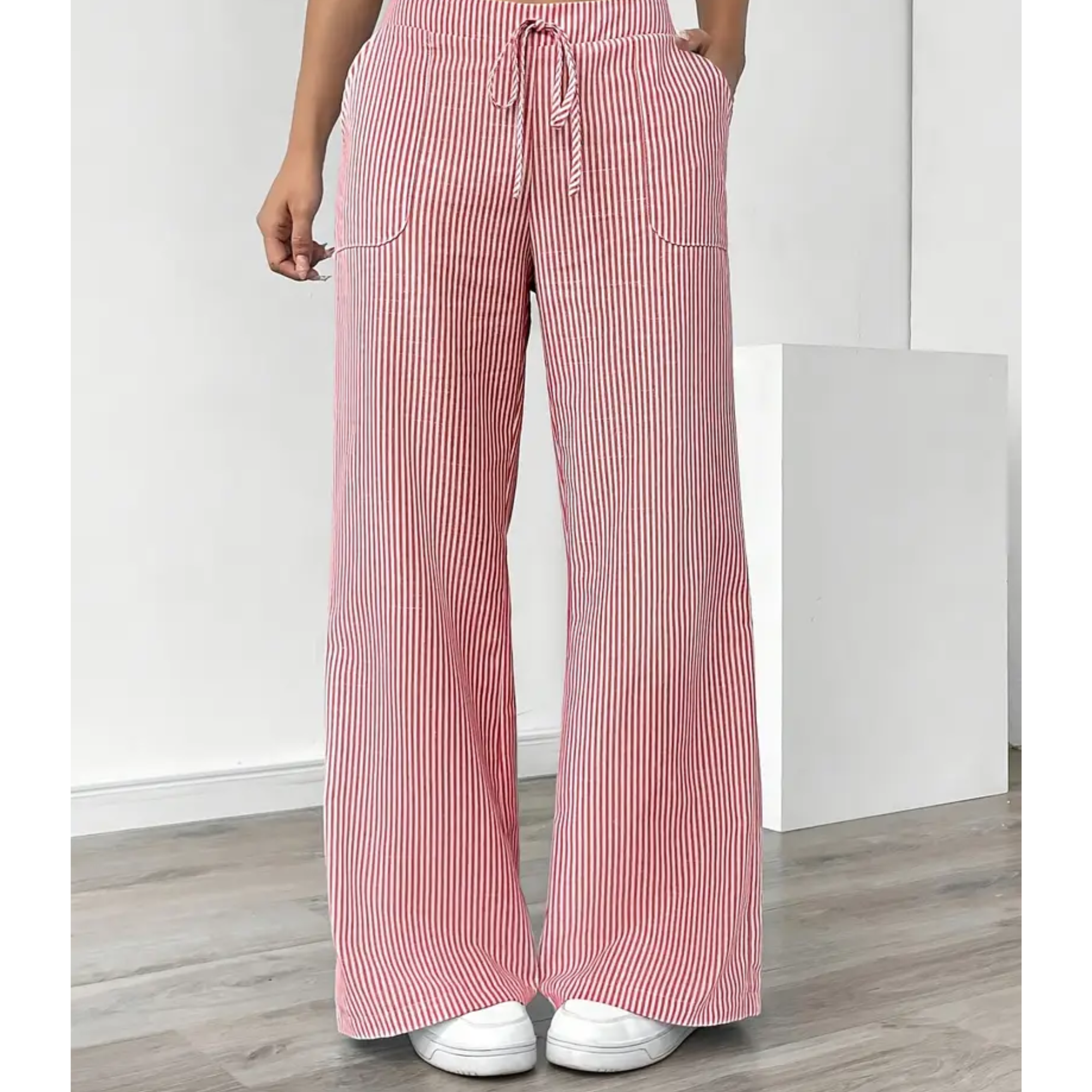 Amber | Striped Pants with Pockets
