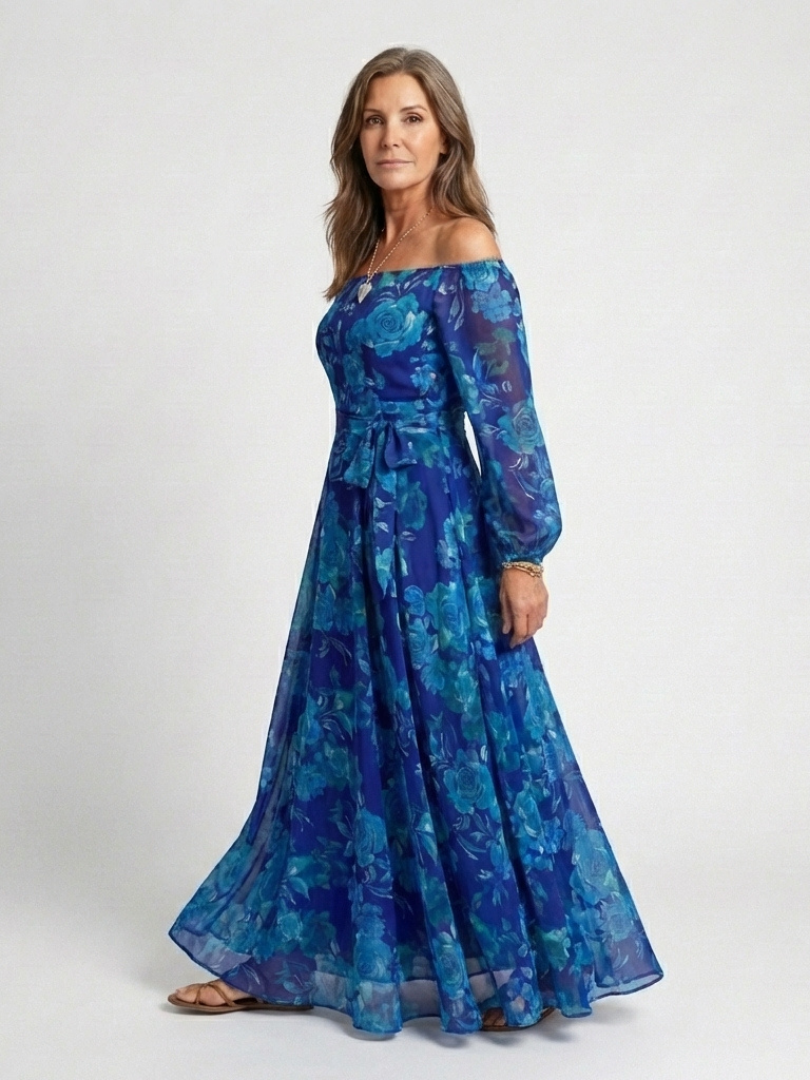 Lavinia | Off Shoulder Floral Maxi Dress