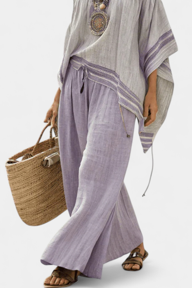Sophia | Striped Wide-Leg Trouser Set