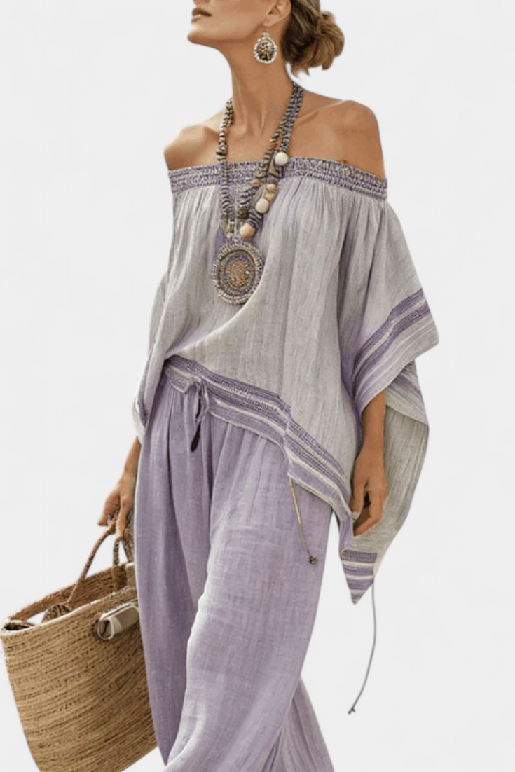 Sophia | Striped Wide-Leg Trouser Set