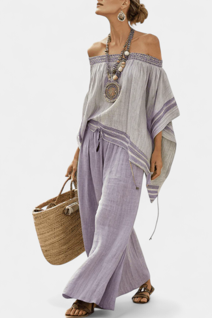 Sophia | Striped Wide-Leg Trouser Set