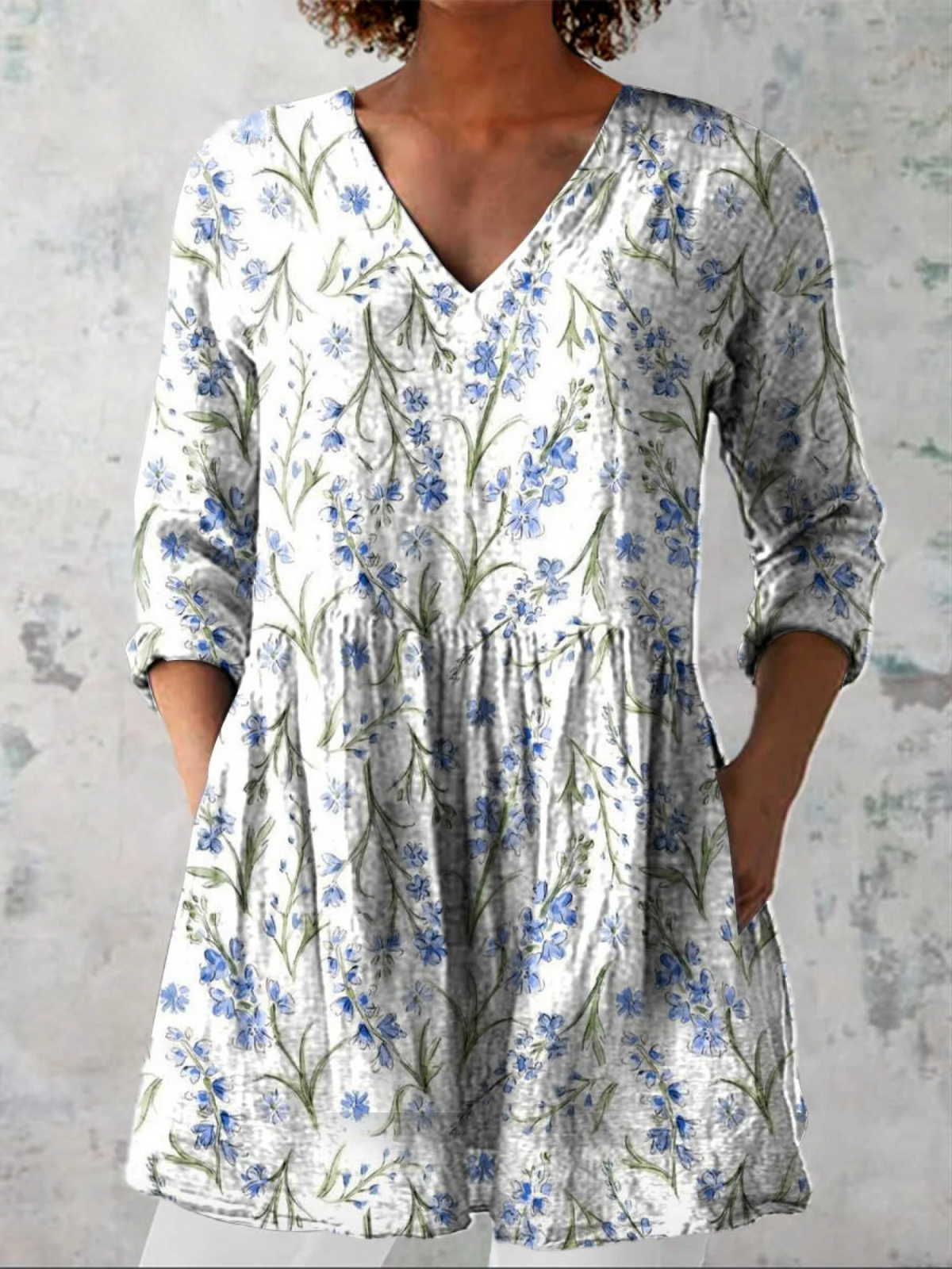 Sophia | Long V-Neck Blouse