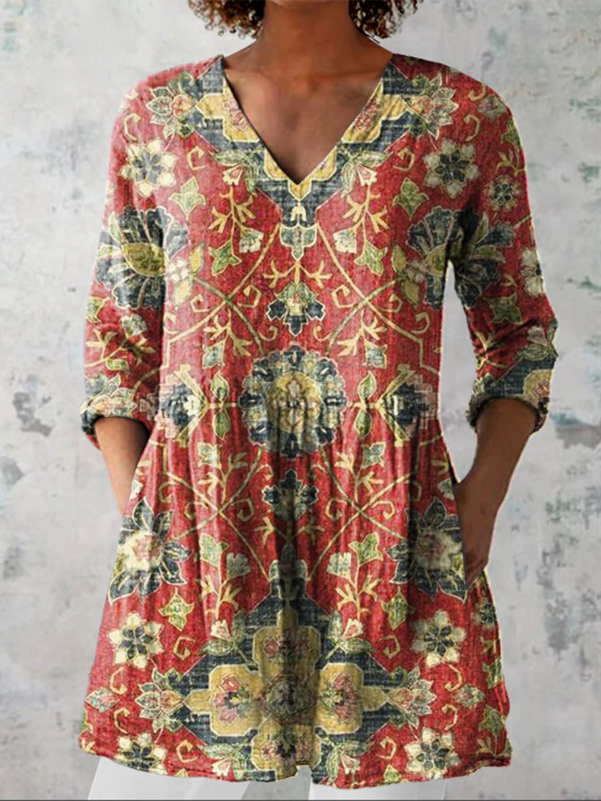Charlotte | Long V-Neck Blouse