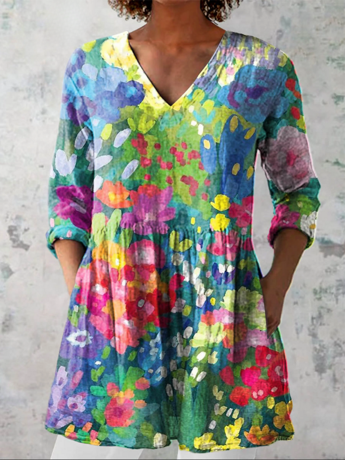 Ella | Long Blouse with V-Neck
