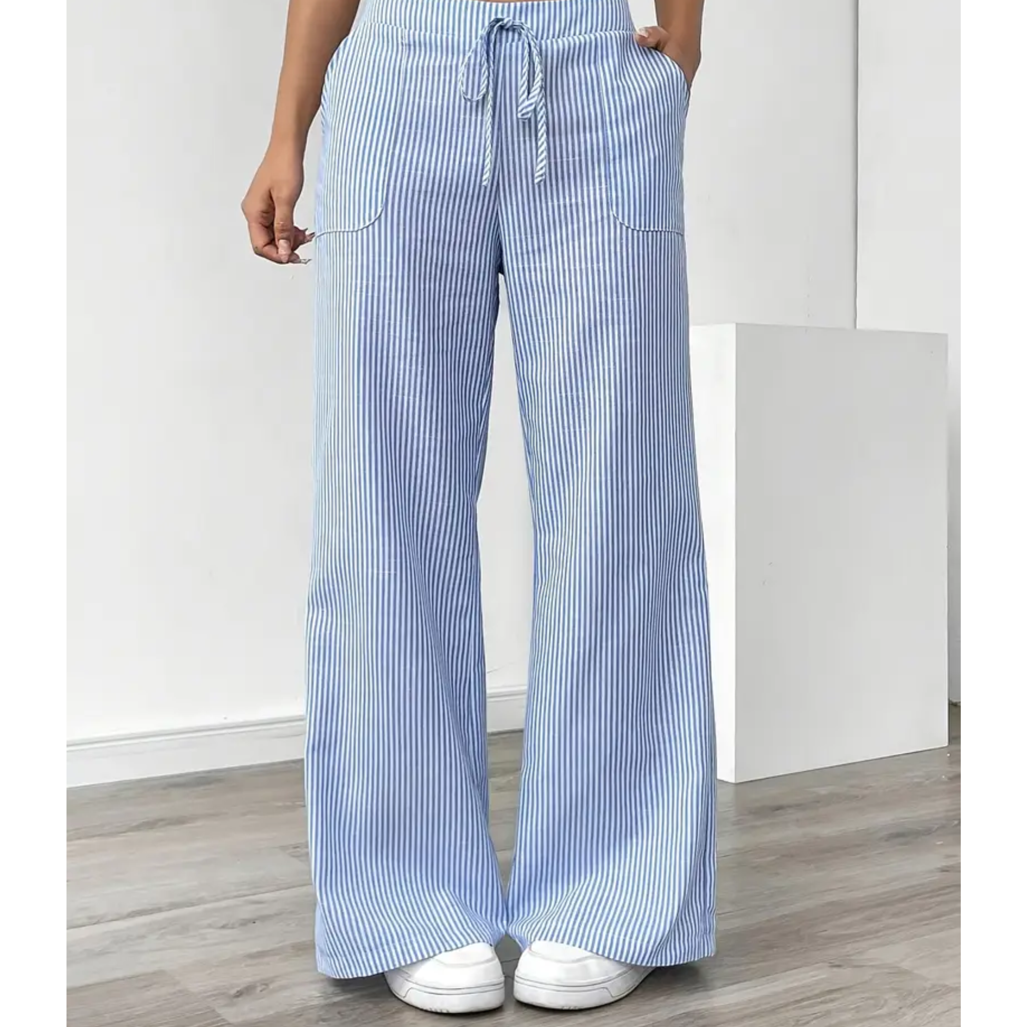 Amber | Striped Pants with Pockets