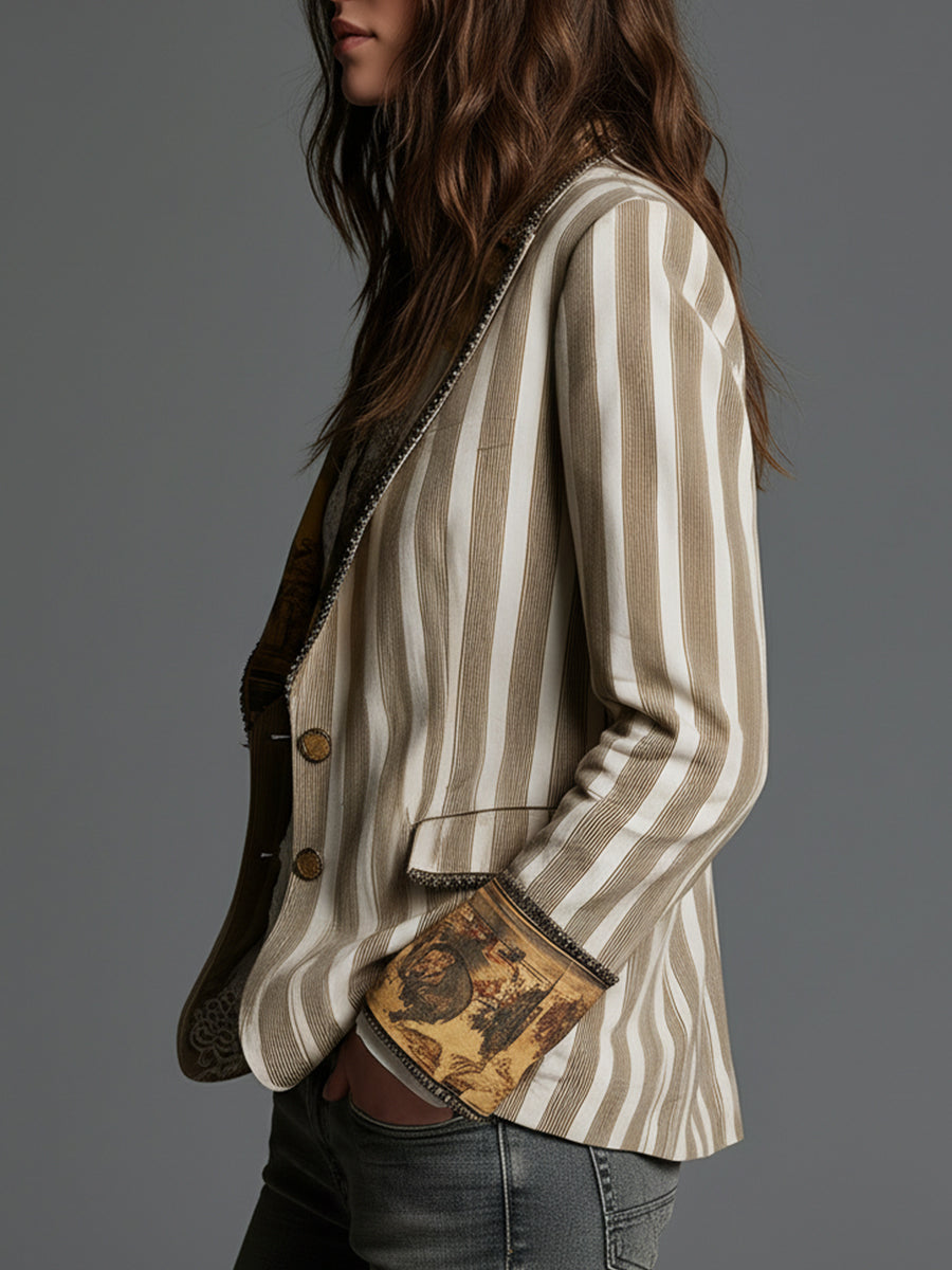 Rosanna | Striped Bohemian Blazer