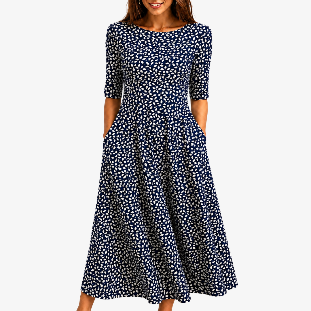 Camila | Midnight Bloom Navy Floral Pocket Maxi Dress