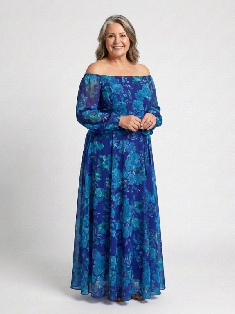 Lavinia | Off Shoulder Floral Maxi Dress