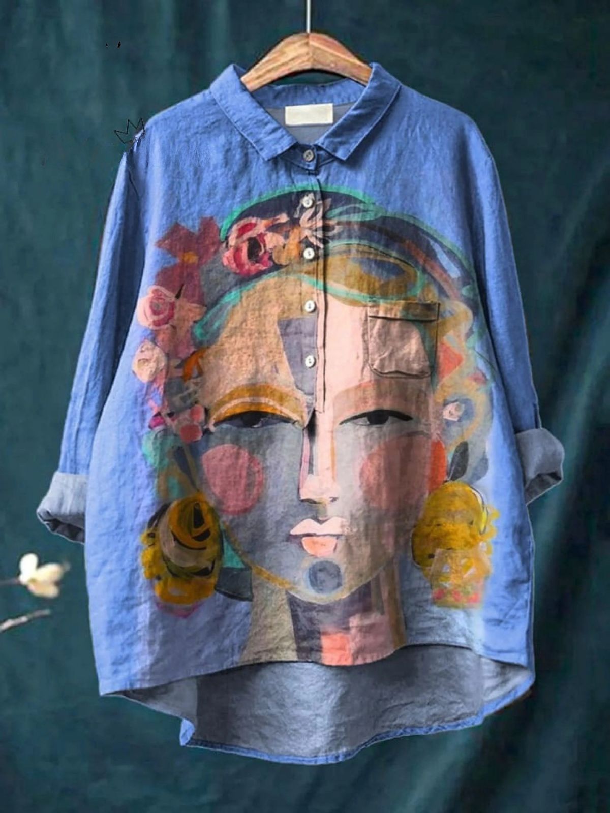 Amber | Portrait Art Print Casual Shirt