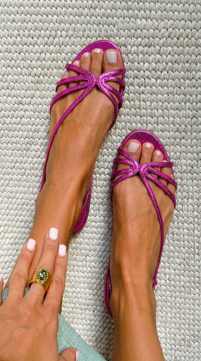 Ella | Golden Strap Sandals