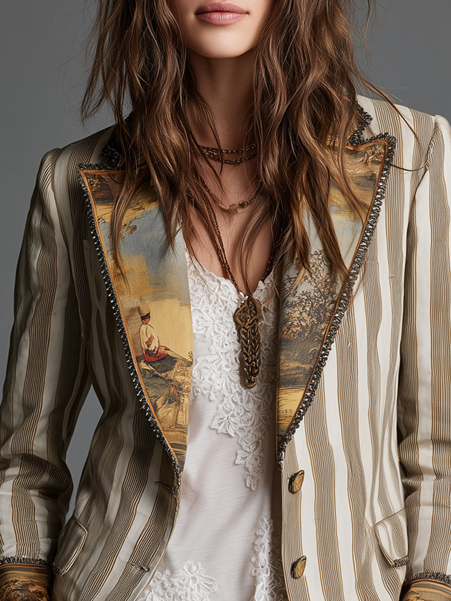 Rosanna | Striped Bohemian Blazer