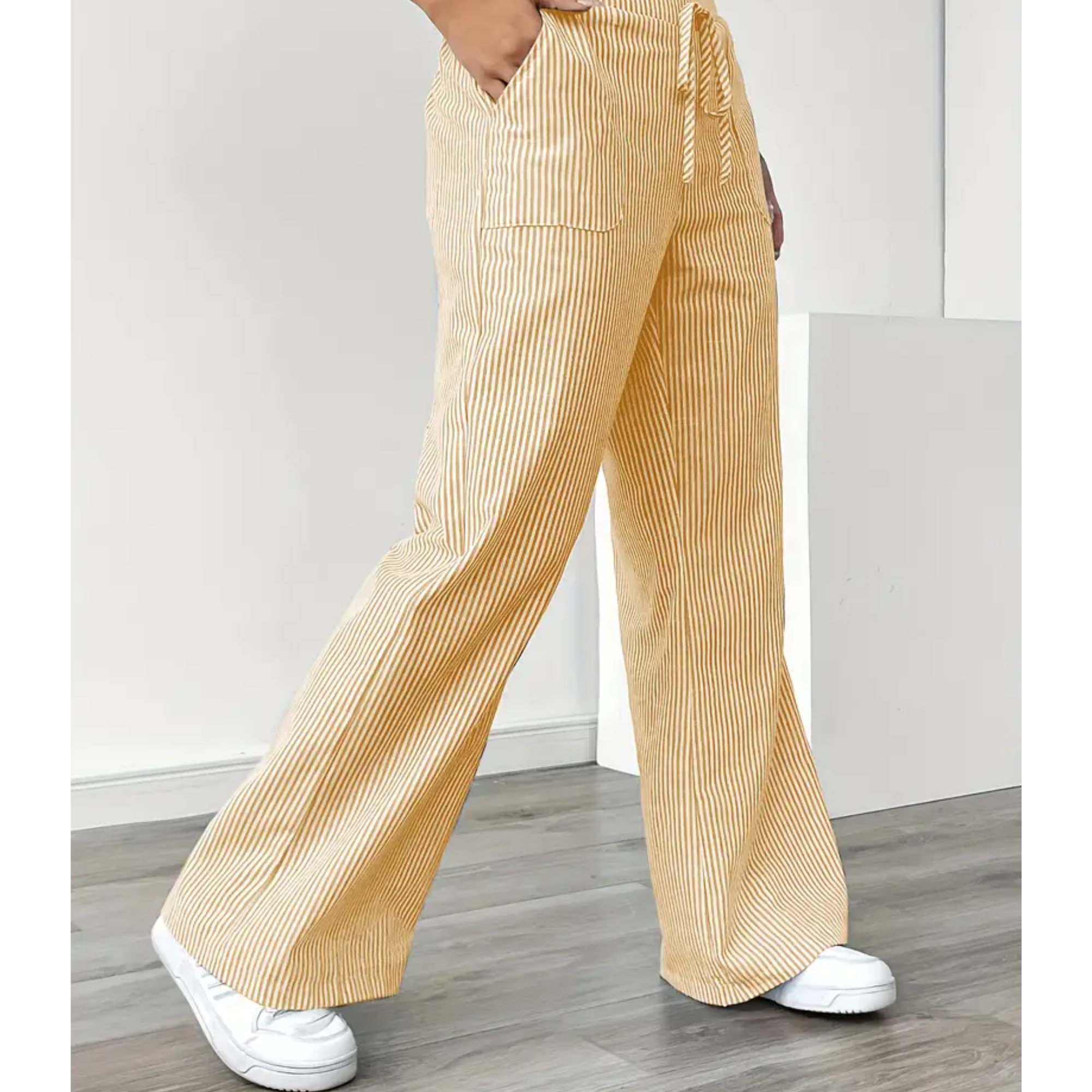 Amber | Striped Pants with Pockets