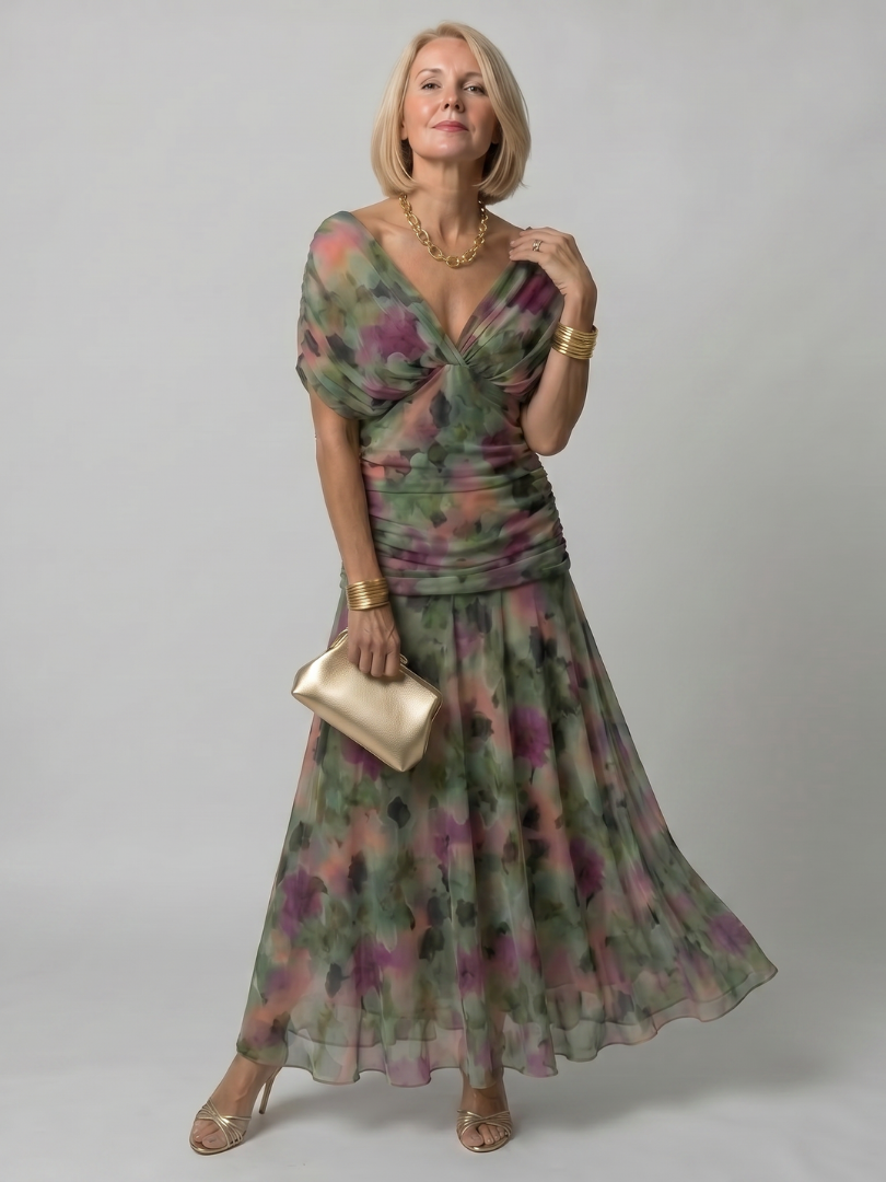 Giselle | Off Shoulder Flow Midi Dress
