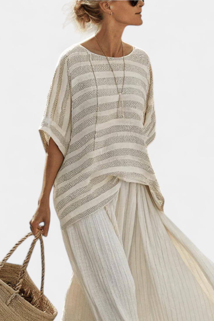 Natalie | Bamboo Linen Trouser Set