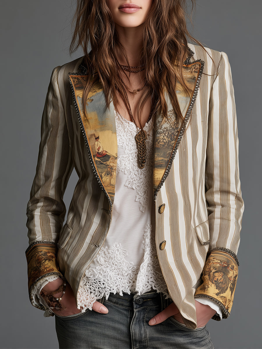 Rosanna | Striped Bohemian Blazer