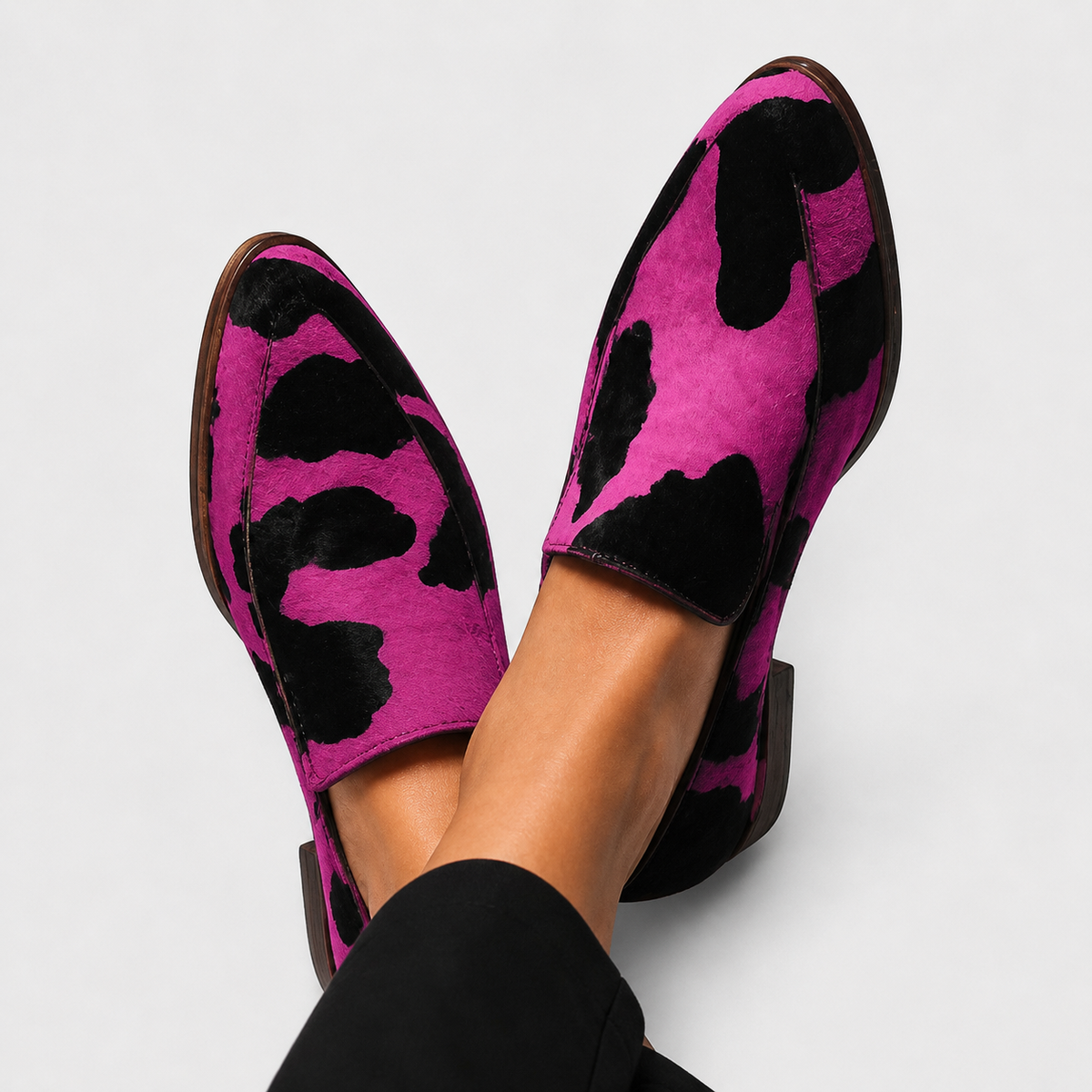 Paloma | Cow-Print Loafers
