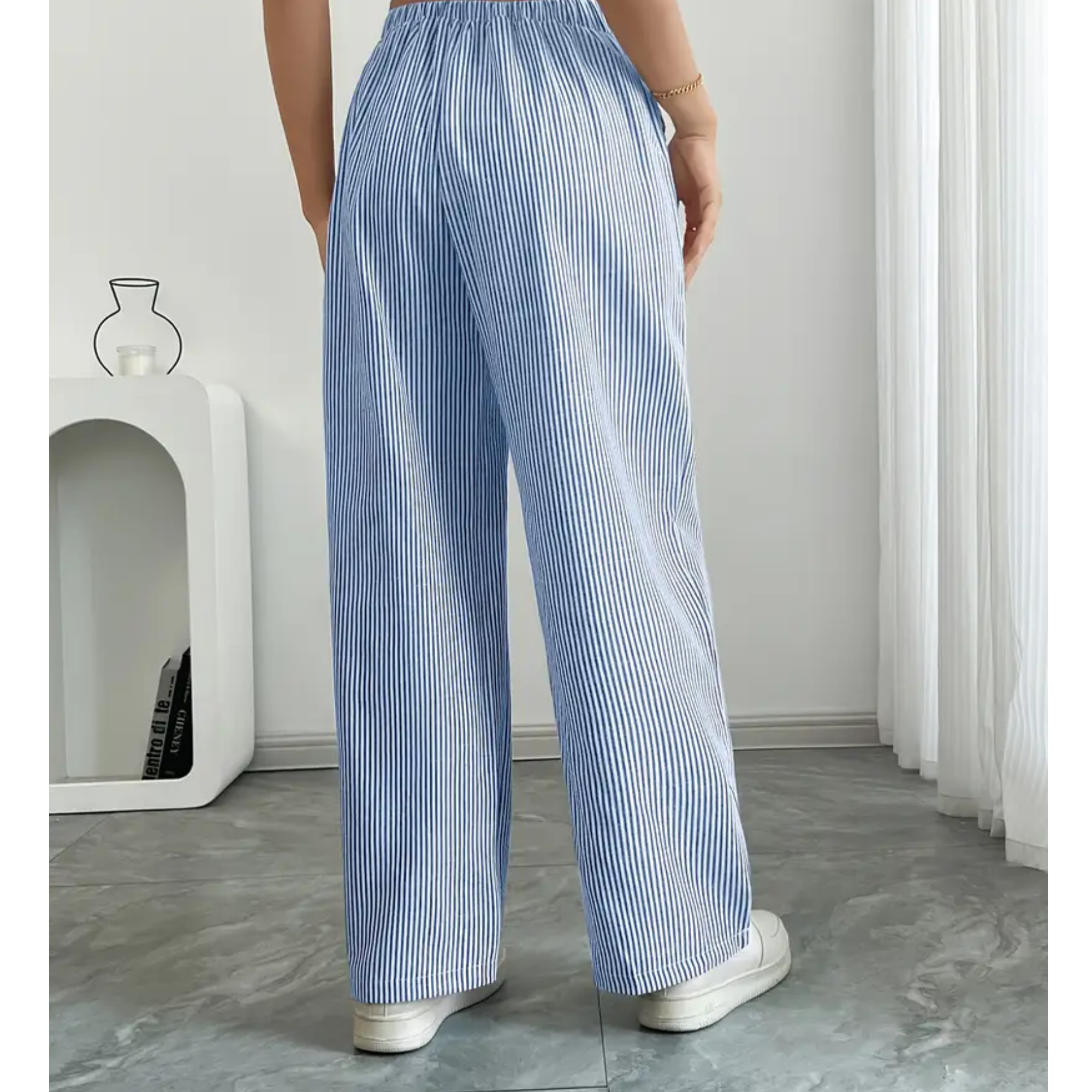 Amber | Striped Pants with Pockets