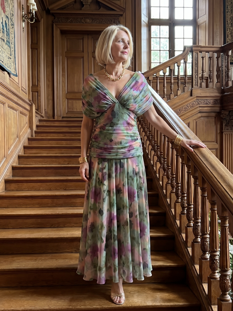 Giselle | Off Shoulder Flow Midi Dress