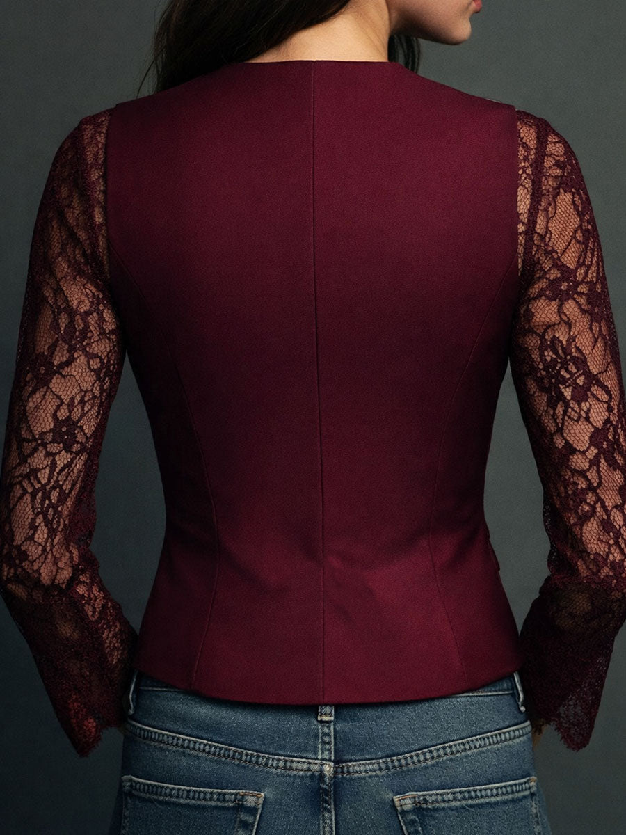 Vittoria | Lace-Sleeve Blazer
