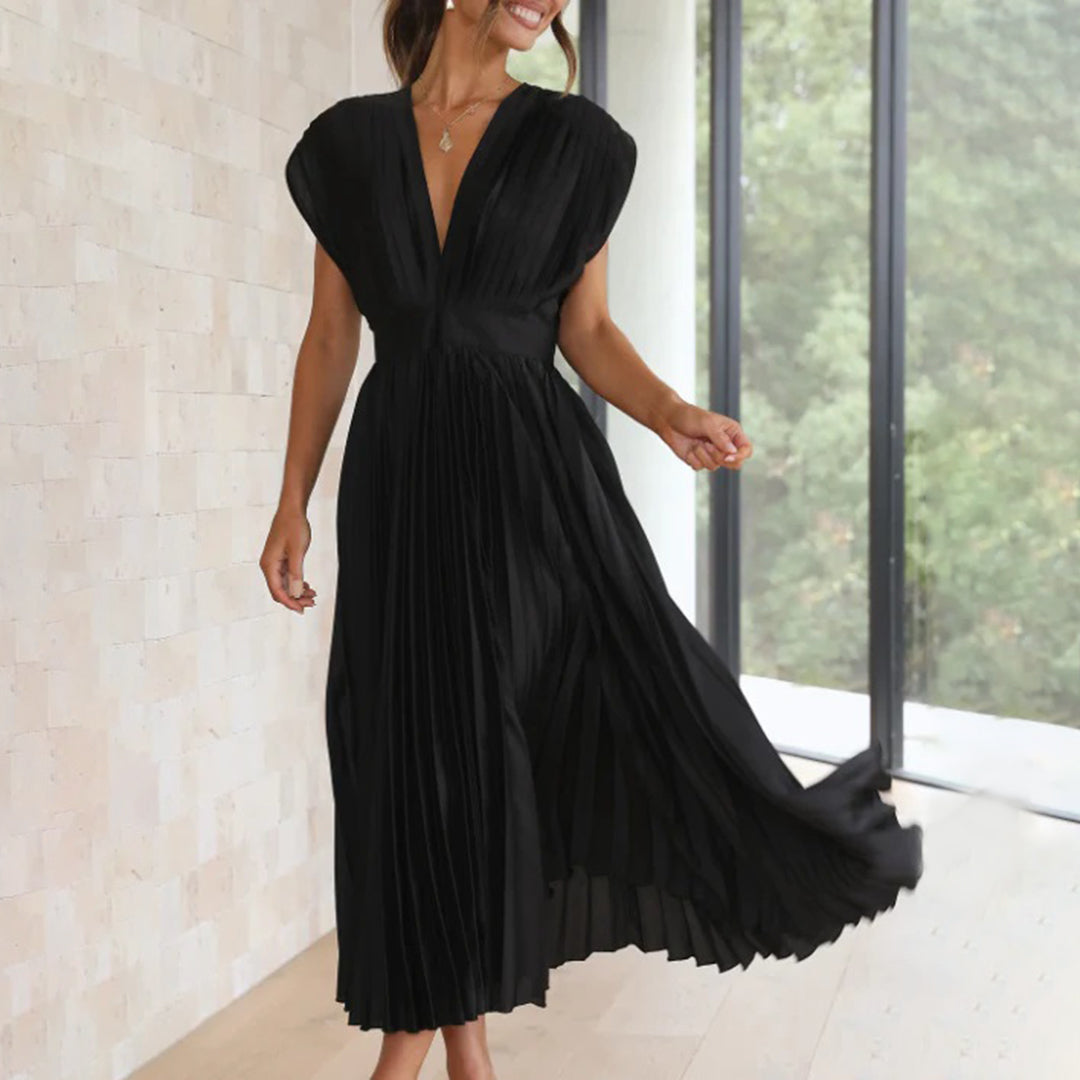 Priscilla | Timeless Pleated Midi Dress