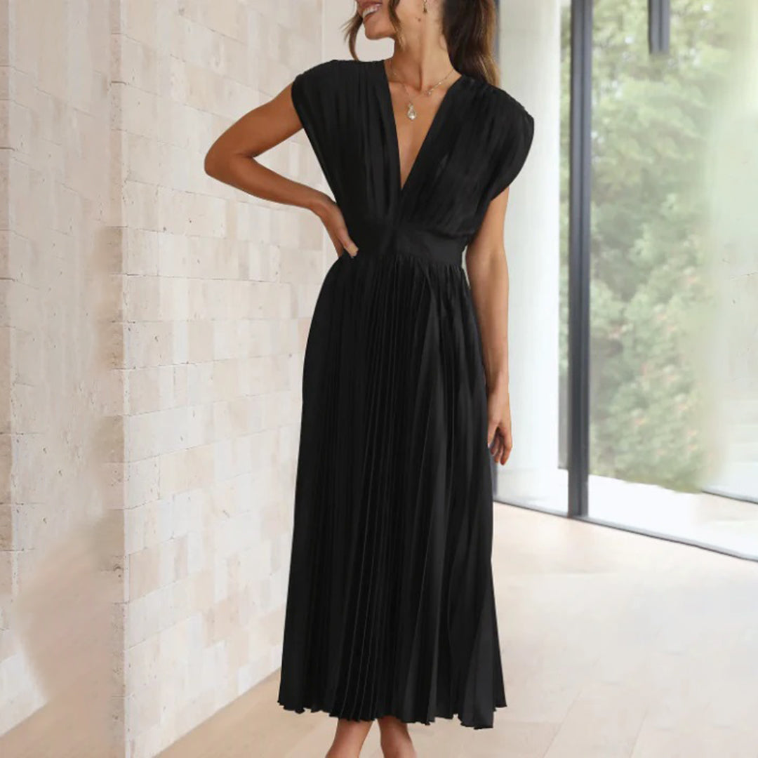 Priscilla | Timeless Pleated Midi Dress