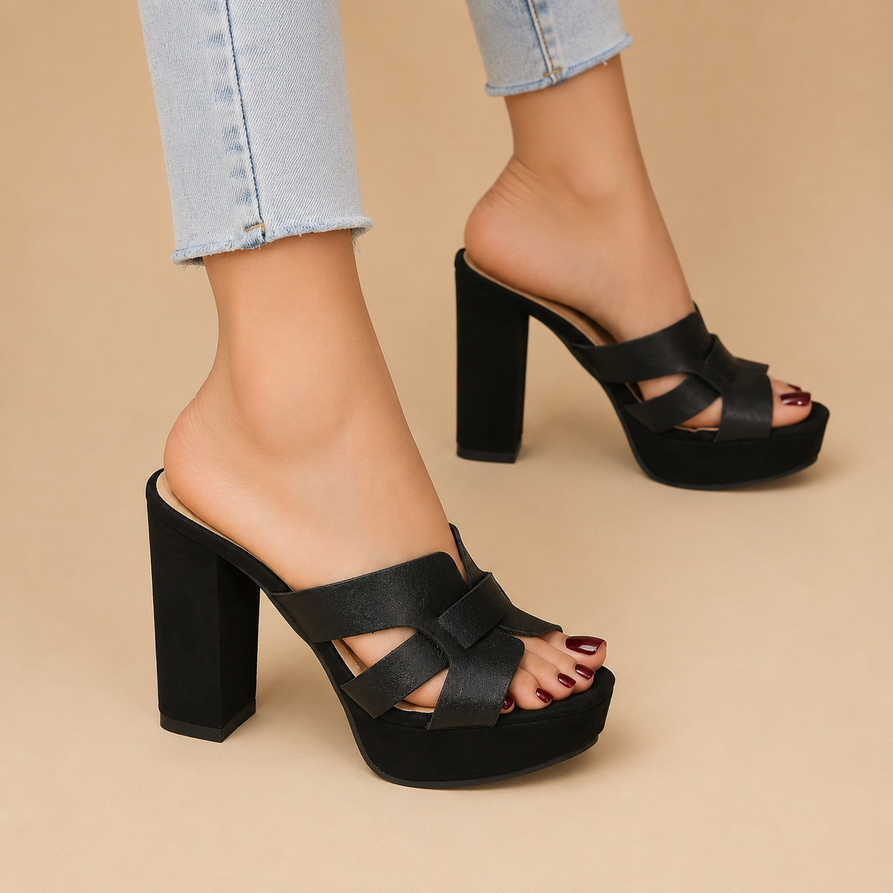 Leah | Effortless Platform Elegance Heels