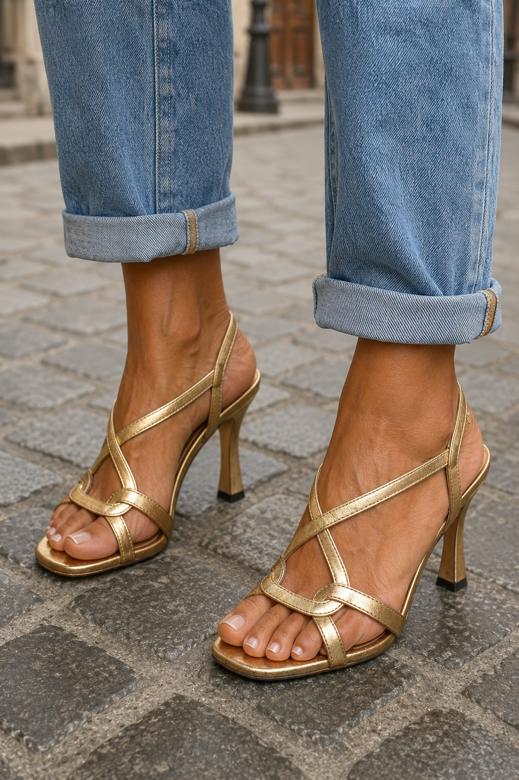 Gabriella | Golden Summer Charm Heels
