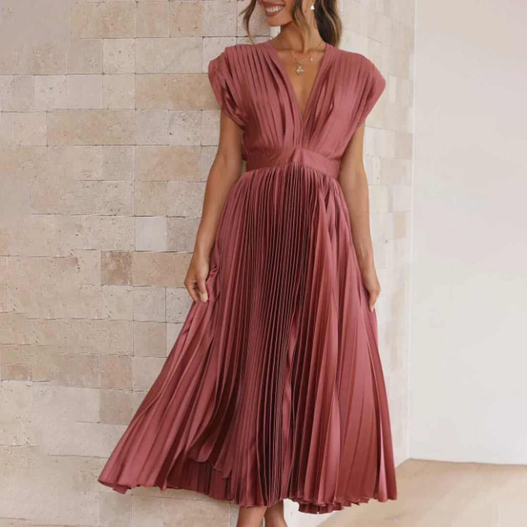 Priscilla | Timeless Pleated Midi Dress