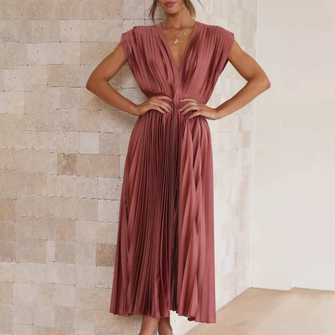 Priscilla | Timeless Pleated Midi Dress