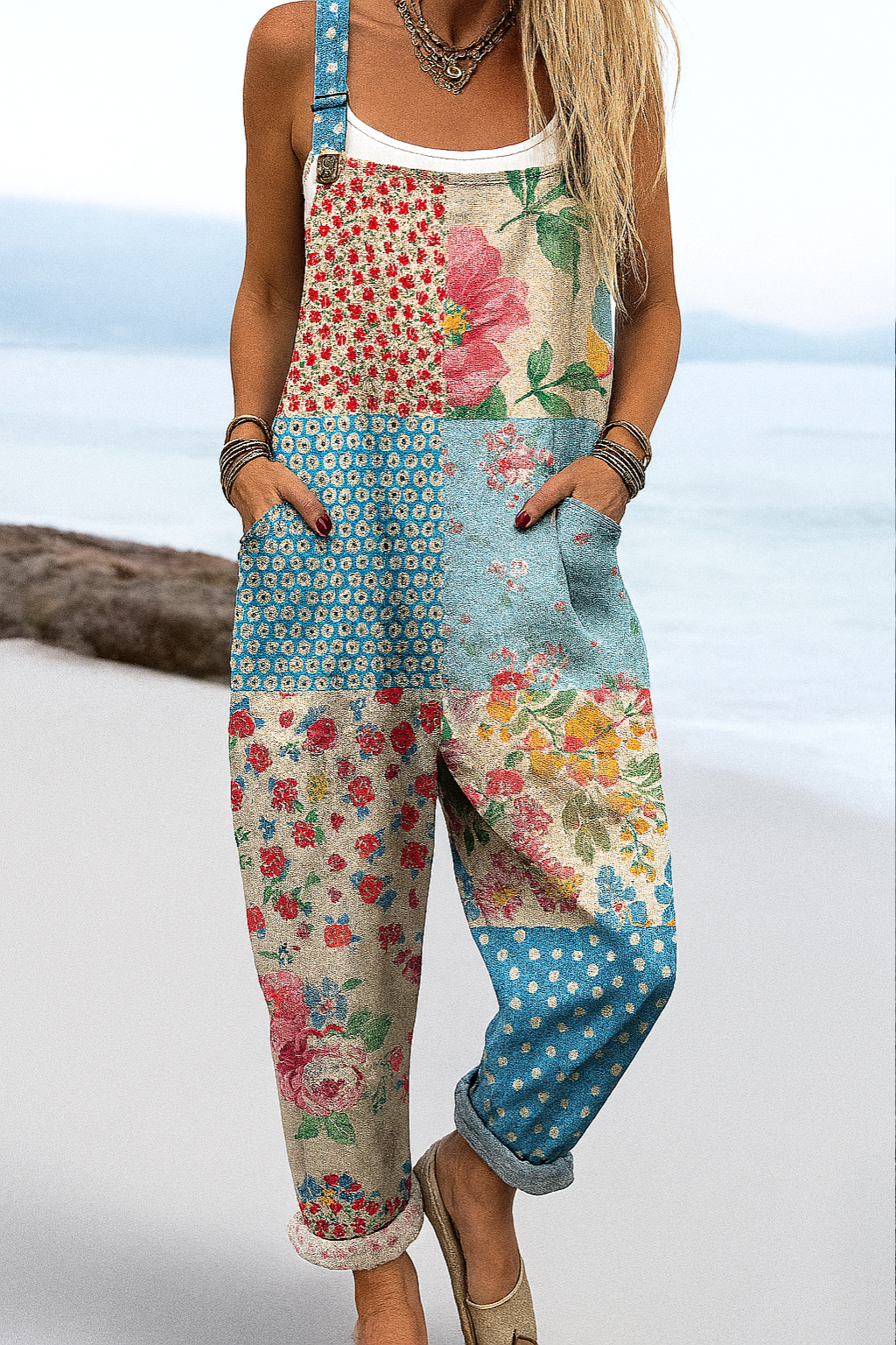 Abigail | Artistic Floral Overalls