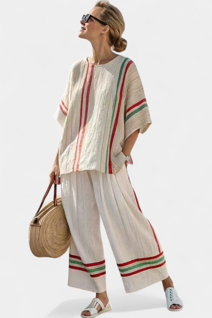 Aria | Printed Boho Trouser Set