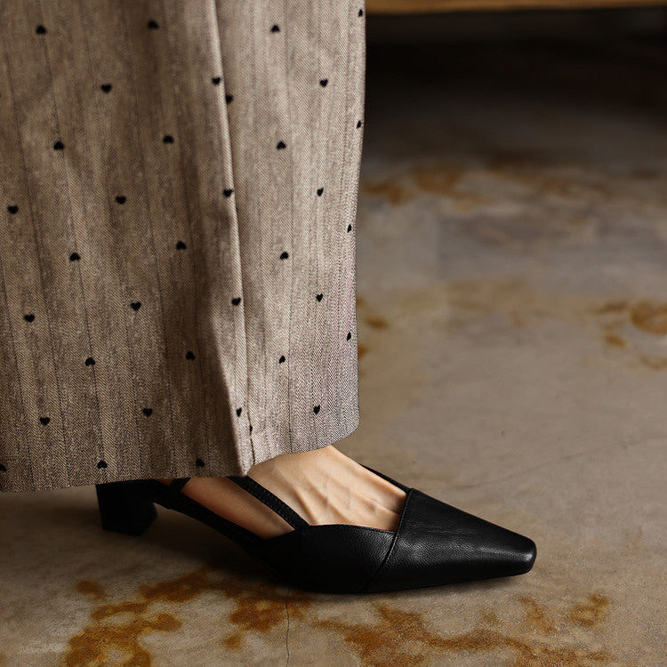 Scarlett | Leather Slingback Heels