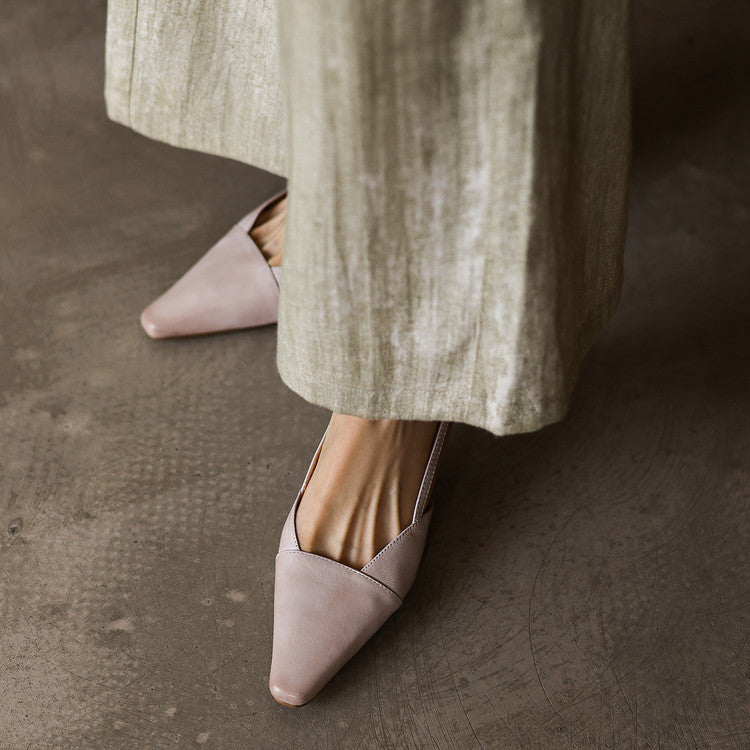Scarlett | Leather Slingback Heels