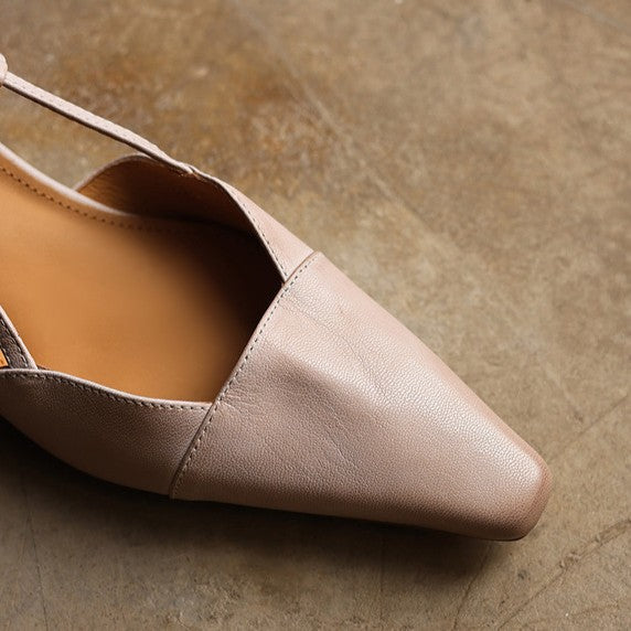Scarlett | Leather Slingback Heels