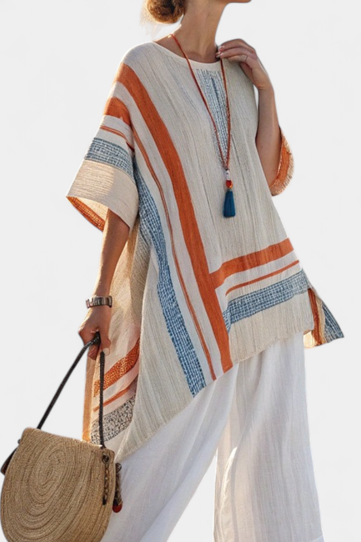 Ella | Asymmetric Linen Trouser Set