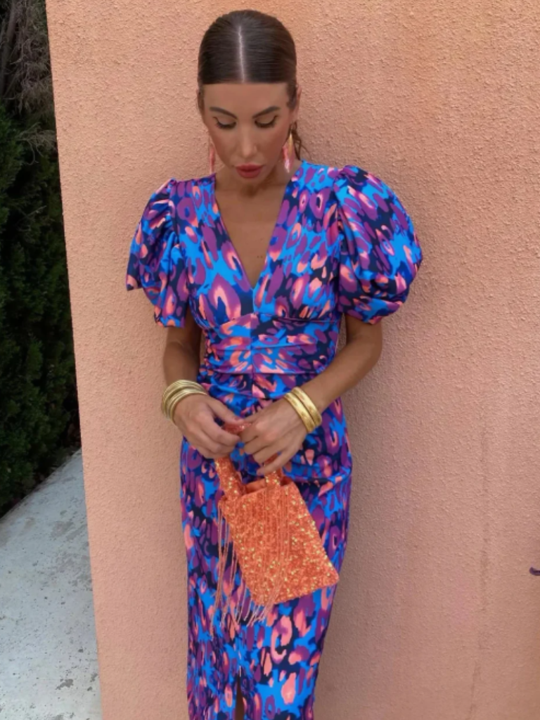 Matilda | Vivid Pleated Midi Dress
