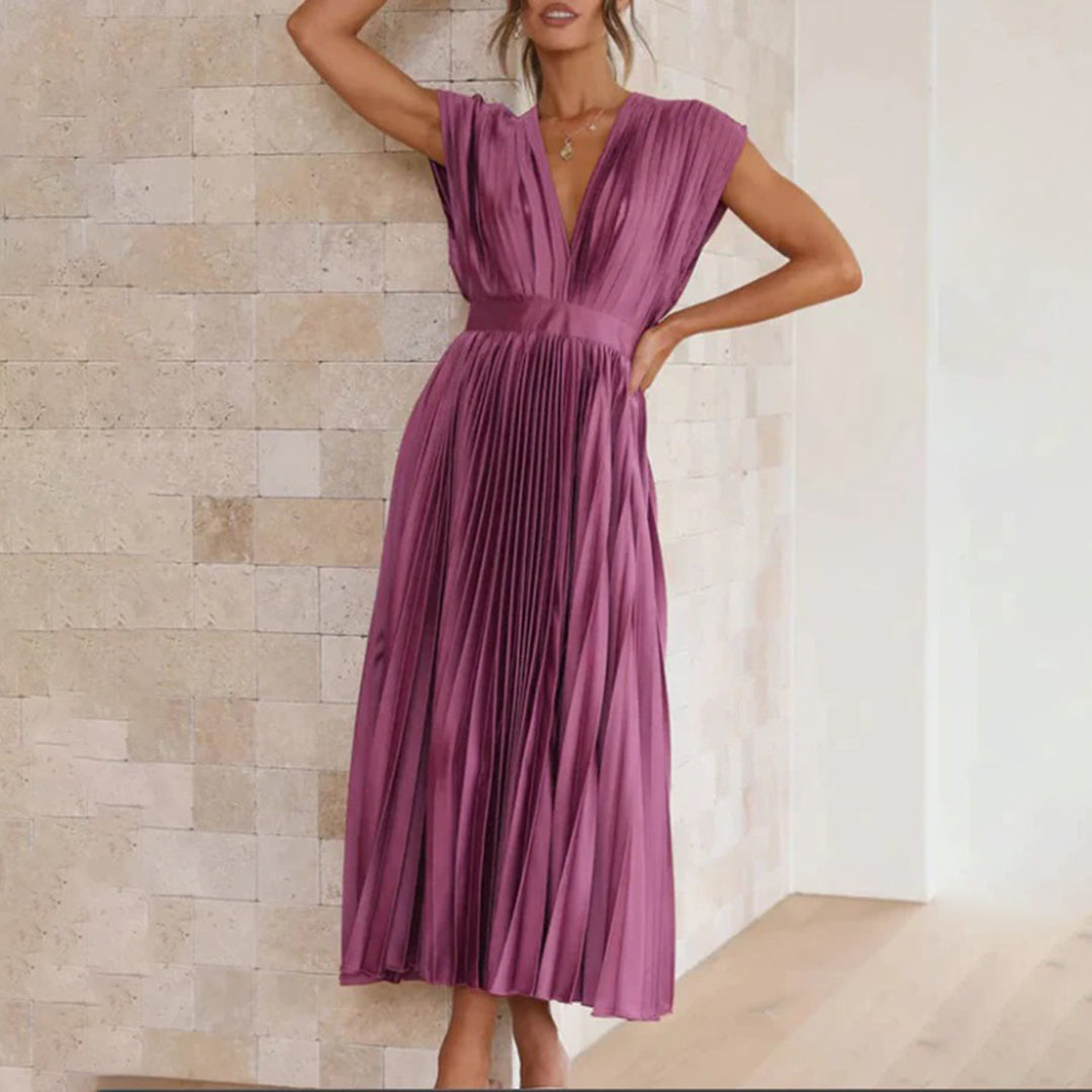 Priscilla | Timeless Pleated Midi Dress