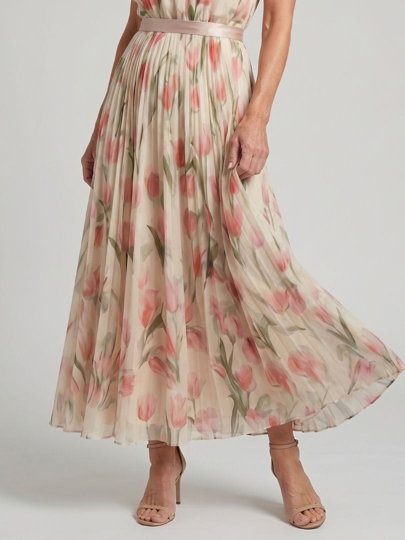 Isadora | Halter Neck Floral Midi Dress