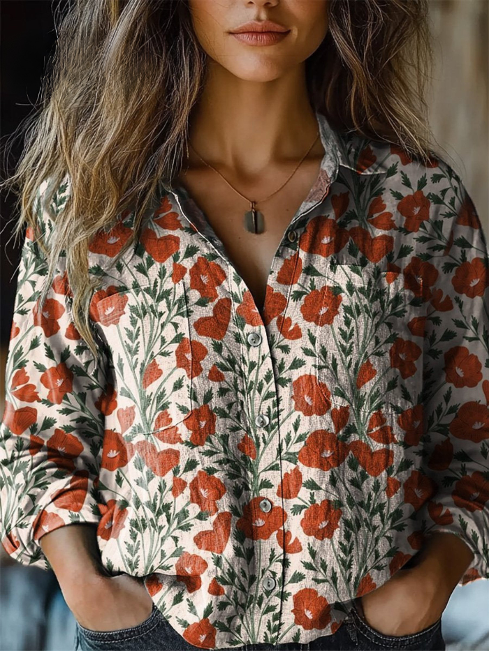 Camila | Poppy Floral Print Blouse