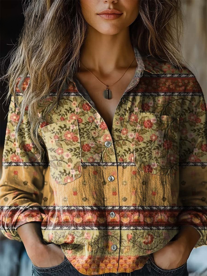Stella | Floral Patchwork-Print Blouse