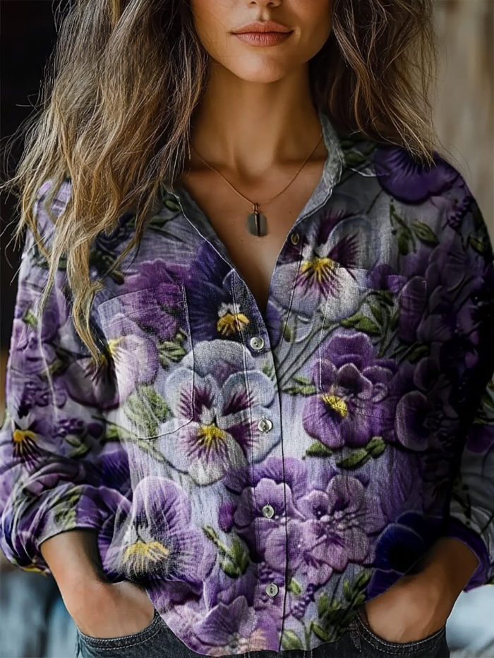 Paisley | Vintage Floral-Print Blouse