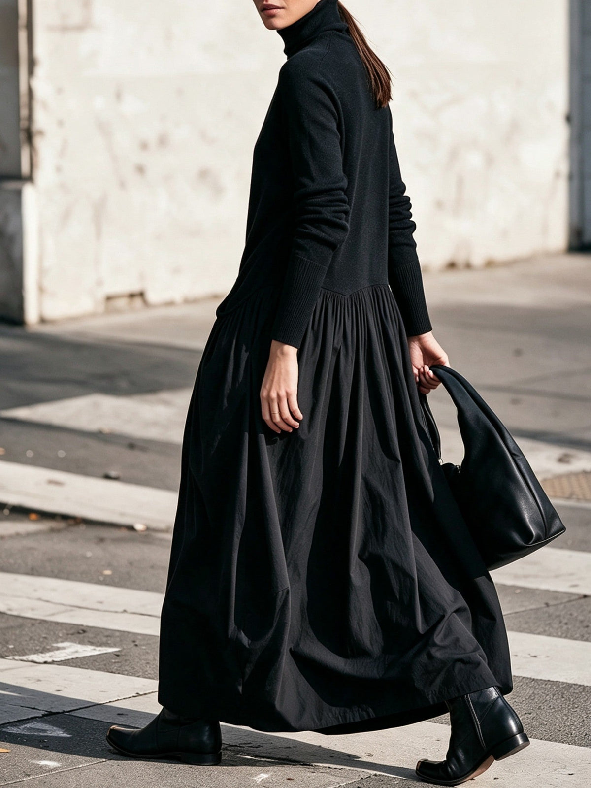 Nora | High-Neck Oversized Maxi Dress