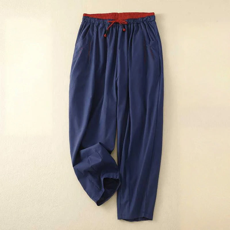 Evelyn | Relaxed Contrast-Waistband Summer Pants
