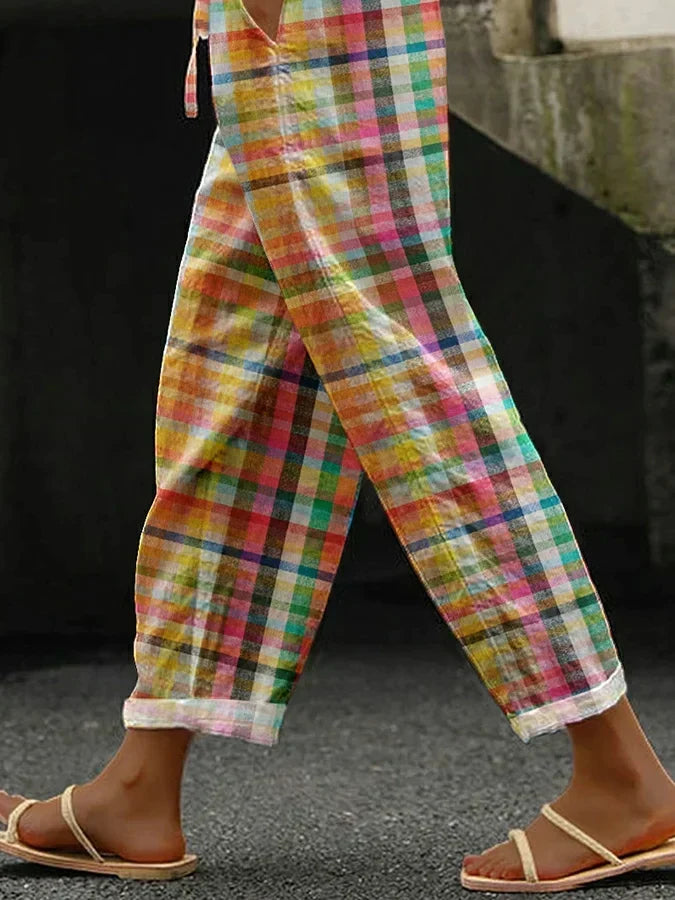 Valerie | Checkered Tapered Pants
