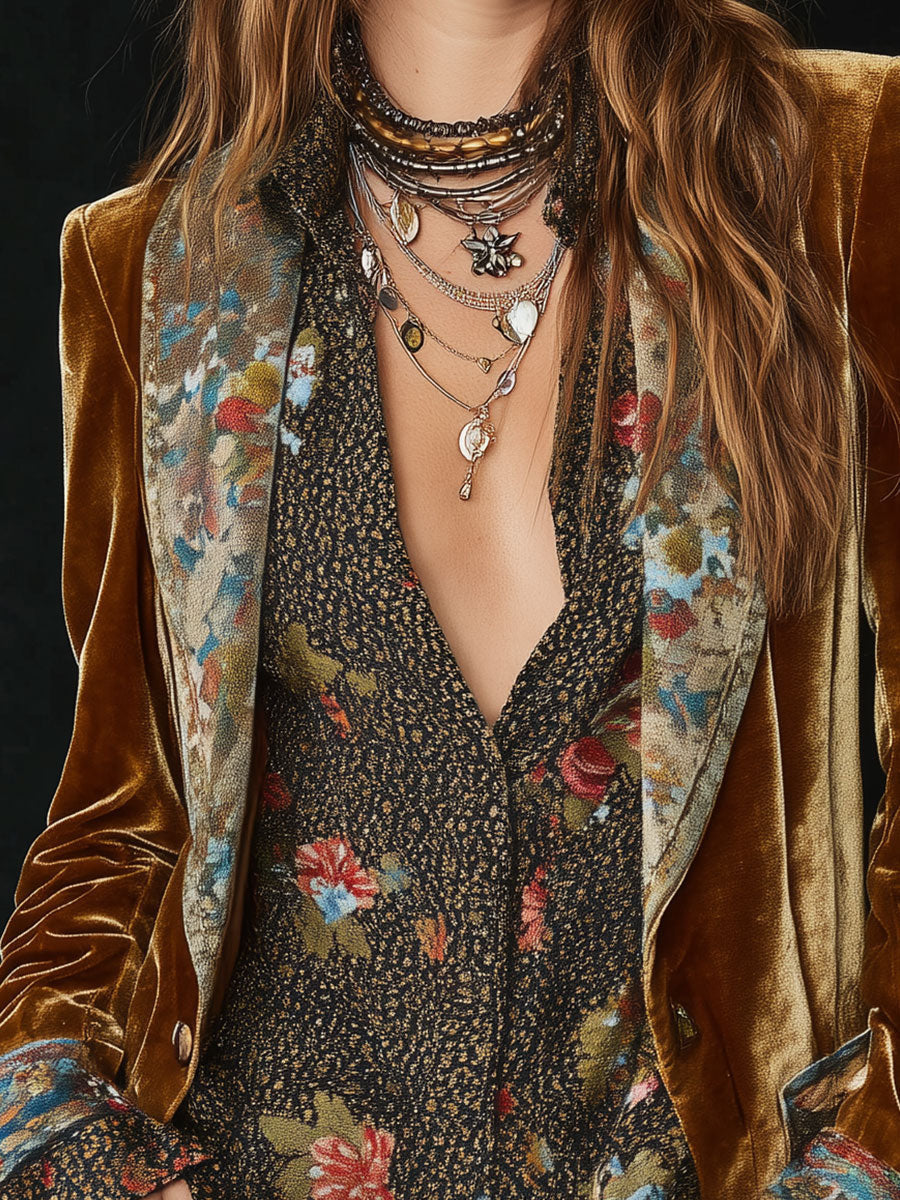 Anna | Floral Patchwork Blazer