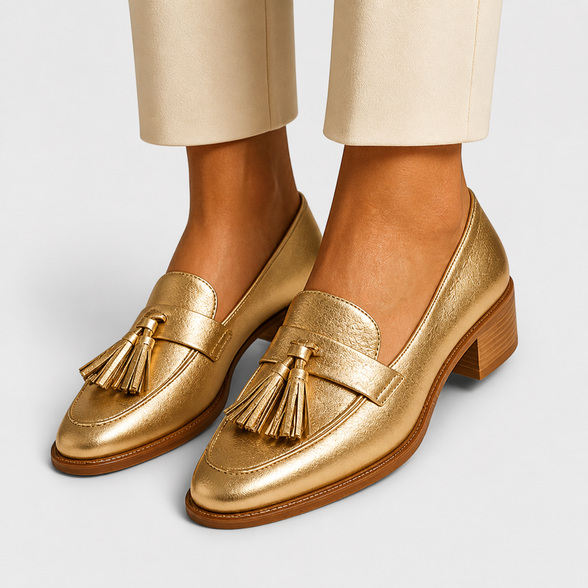 Céleste | Gold Loafers