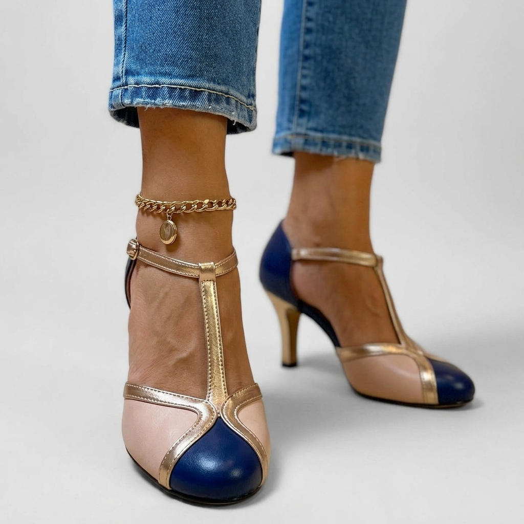 Violet | All-Day Comfort T-Strap Heels
