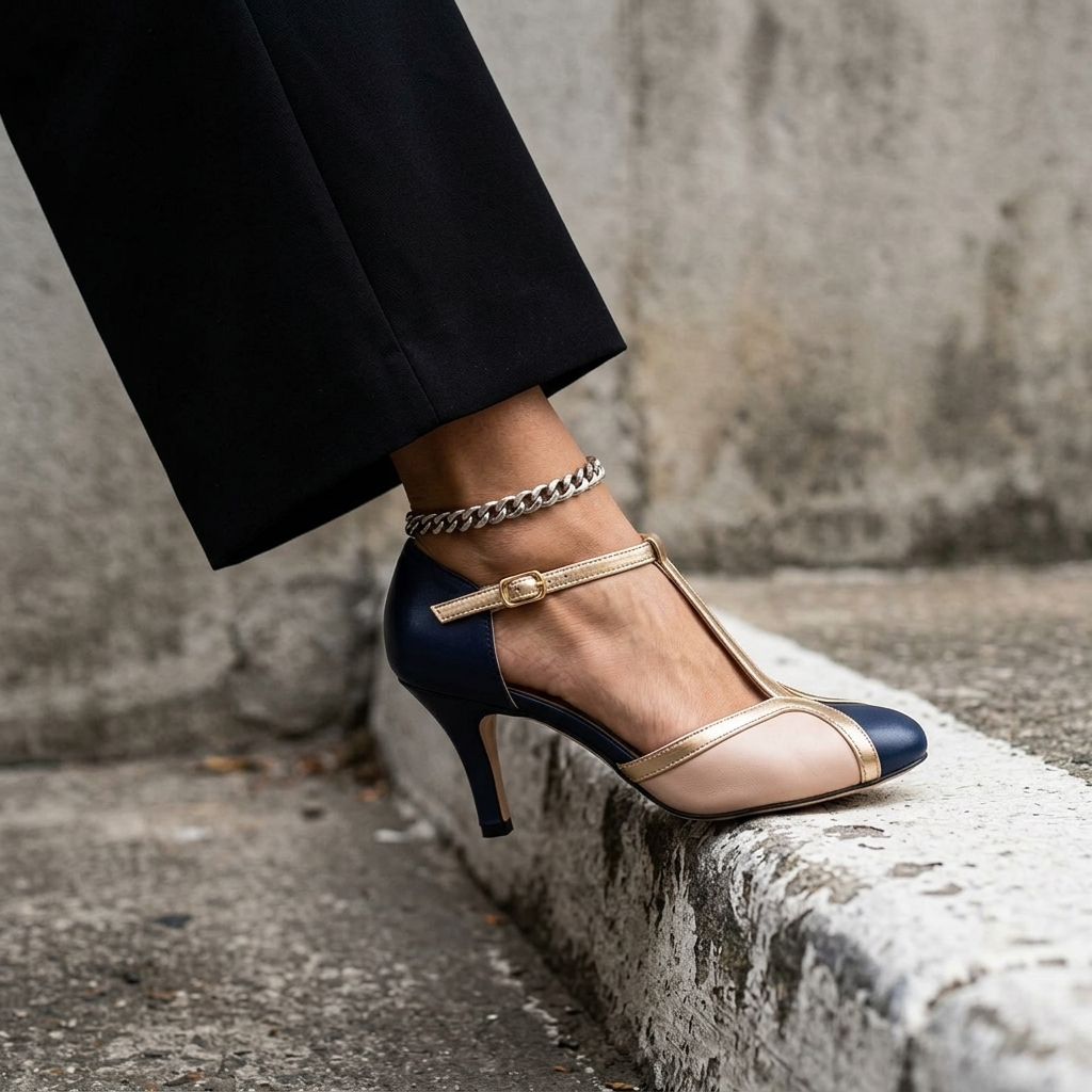 Violet | All-Day Comfort T-Strap Heels