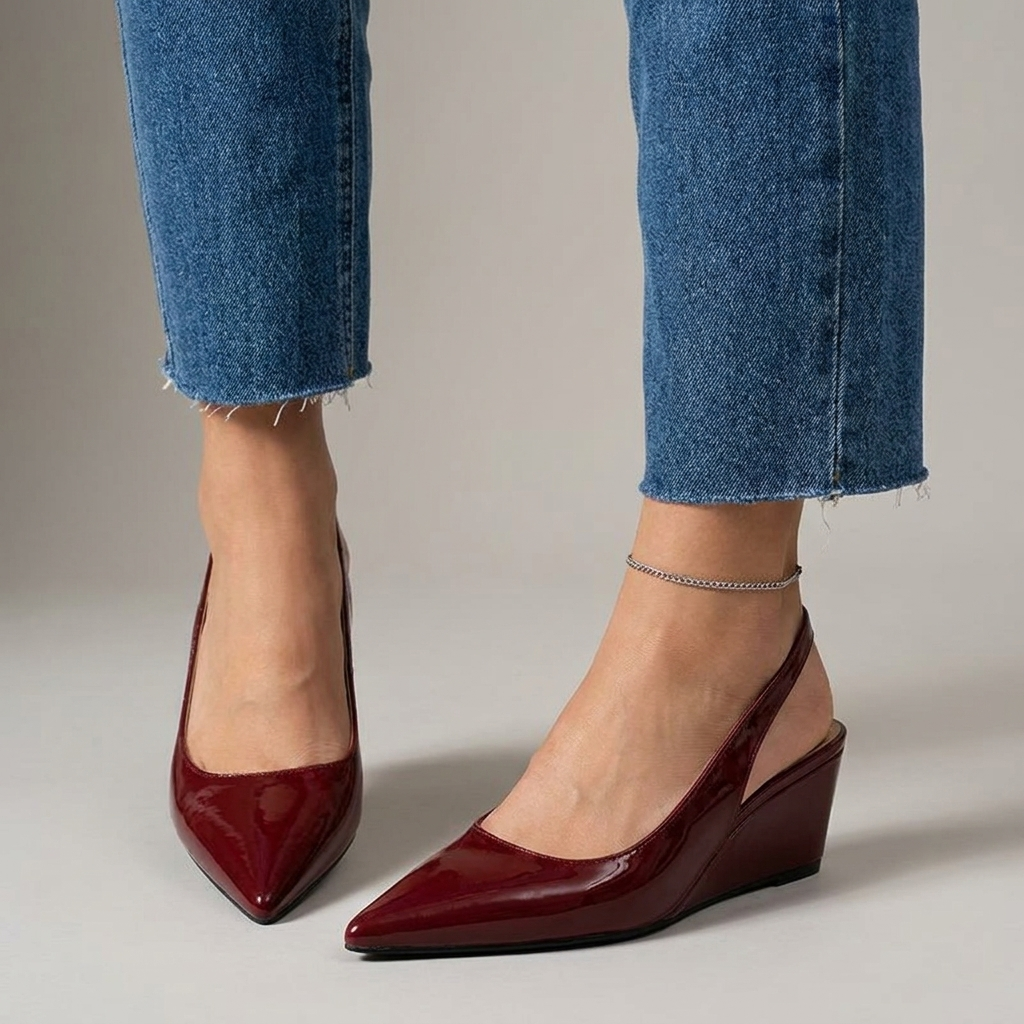 Elena | Slingback Wedge Heels