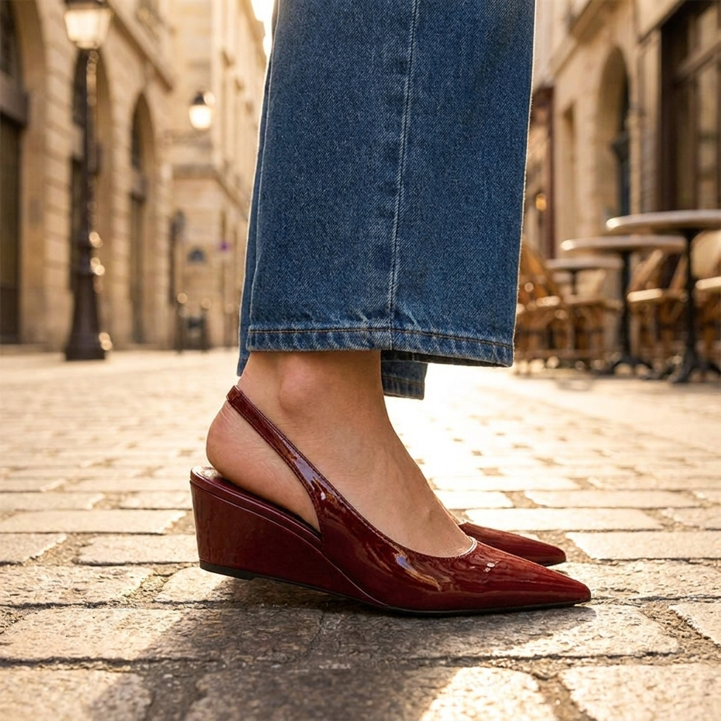 Elena | Slingback Wedge Heels